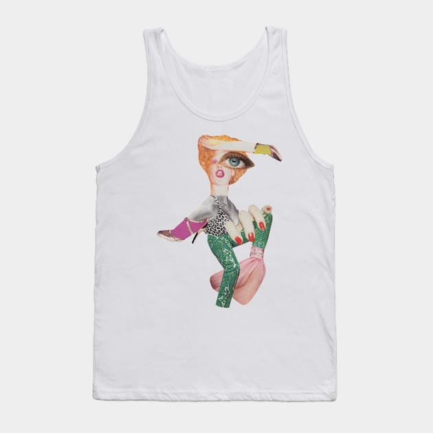 Fashion Monster Girl Tank Top by Luca Mainini